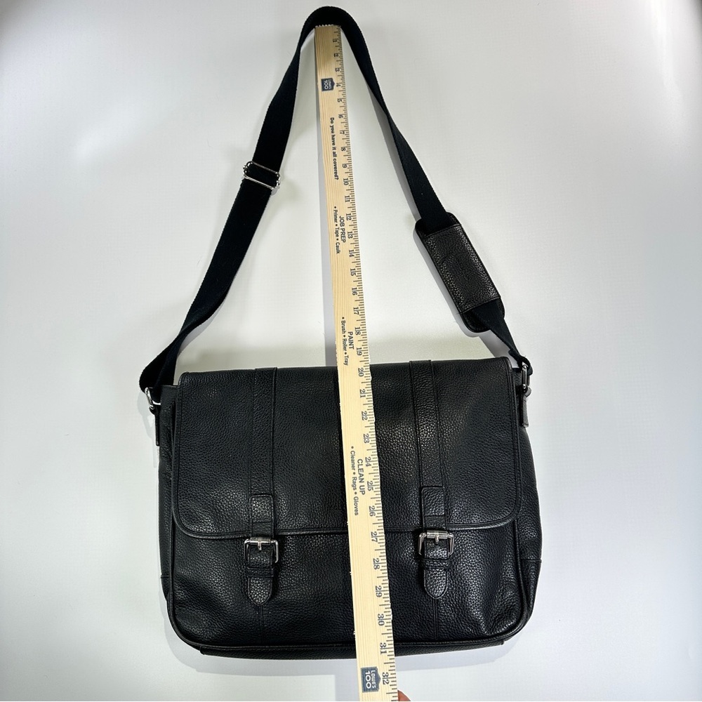 Cole Haan Work Messenger Leather Crossbody Bag Black - Picture 14 of 15
